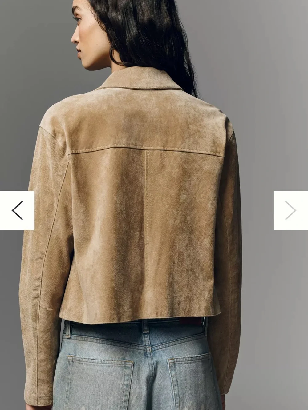 Blank NYC Tan Suede Jacket with Neutral Leather Label - Picture 4 of 6